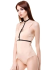 Tek Sıralı Boyun Bel Deri Harness - Brf188