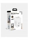 Tekli Yüksek Voltaj Korumalı Duvar Prizi 2x Type-c 1x Usb Çıkışlı Priz Grup Priz Çoğaltıcı Beyaz