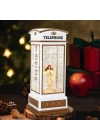 Telefon Kulübeli Işıklı Müzikli Kar Küresi