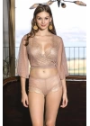 Transparan Bolero, Sütyen Ve Boxer Takım Cappucino (brf31433)