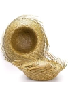 Tropikal Parti Naturel Hasır Hawaii Şapkası 13x36 Cm