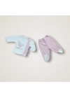 Uçan Kelebekler Nakışlı %100 Cotton Antibakteriyel 10lu Zıbın Takımı Hastane Çıkışı