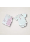Uçan Kelebekler Nakışlı %100 Cotton Antibakteriyel 10lu Zıbın Takımı Hastane Çıkışı