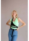 Üçgen Giysi Göğüs Kemeri, Tek Omuzdan Askılı Deri Harness - Brf1120