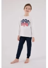 U.s. Polo Assn Uzun Kol Pijama Takım Us2203-4 Beyaz