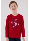 U.s. Polo Assn Uzun Kol Pijama Takım Us2214-4 Kırmızı