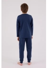U.s. Polo Assn Uzun Kol Pijama Takım Us2233-4 Koyu İndigo