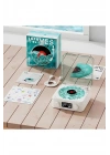 Waves Nostalji Plak Görünümlü Bluetooth Hoparlör 3d Ses Dalgası Retro Müzik Plak Mavi