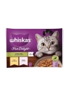 Whiskas Pouch Pure Delight Jöle İçerisinde Tavuklu ve Somonlu Yetişkin Konserve Kedi Maması 4 Adet 85 Gr