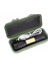 Wison Ws-5454 Taktik El Feneri Usb Şarj Edilebilir Kamp Feneri Cob Zumlanabilir Mini Taşınabilir El Feneri