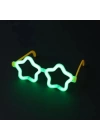 Yıldız Glow Gözlük - Yıldız Şekilli Glow Stick Gözlüğü - Glow Partisi Gözlük 12 Adet