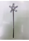 Yıldız Peri Asası Sihirli Değnek Beyaz Ponponlu