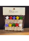 Yıldız Tasarımlı Mini Fotoğraf Mandalları