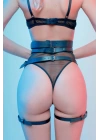 Yüksek Belli Deri Fantazi Harness Jartiyer 1171