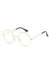 Yulak Cam John Lennon Tarzı Hippi İmaj Gold Çerçeveli Şeffaf Gözlük