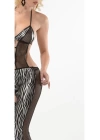 Zebra Desenli Lame Vücut Çorabı-490