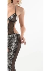Zebra Desenli Lame Vücut Çorabı-490