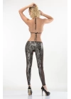 Zebra Desenli Lame Vücut Çorabı-490