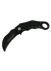 ZH 225 Siyah Karambit 18 cm - Metal Saplı, Manuel