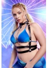 Zincir Detaylı Şık Deri Harness - Brf824