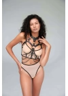 Zincir Detaylı Şık Göğüs Üzeri Deri Harness - Brf1066