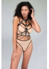 Zincir Detaylı Şık Göğüs Üzeri Deri Harness - Brf1066