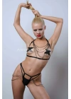 Zincir Detaylı Şık Lastik Harness Takım, Erotik Fantezi Giyim - Brf1065