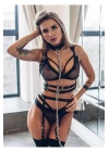 Zincirli Tasmalı Jartiyerli Fantezi Harness Takımı 24x