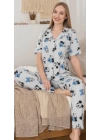 Alissa 6283 Kadın Mickey Mouselu Patlı Pijama Takımı