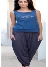 Bayan Yazlık Poly Şalvarlı Pijama 21519