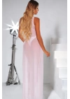 Beyaz Yanlardan Yırtmaçlı Uzun Fantezi Sexi Fantezi Gecelik Model 68000b