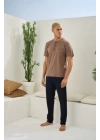 Erkek 2090 Erkek  Midi Yaka Pijama Takım