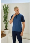 Erkek 2205 Erkek  Battal Midi Yaka Pijama Takım