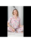 Freshness 107 Fil Desenli Patlı Kısa Kol Pijama Takımı