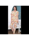 Freshness 109 Çiçekli Patlı Kısa Kol Pijama Takımı
