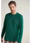 Nautıca M630 Erkek Uzun Kollu Ekoseli Pijama Takımı