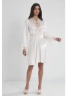 Pierre Cardin 6335 6lı Saten Gecelik Sabahlık Takım