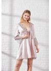 Pierre Cardin 6625 Kısa Gecelikli 6lı İpek Set