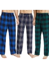 Pijalüx Erkek  Kareli Poplin Cepli Alt Pijama