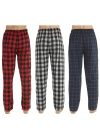 Pijalüx Erkek  Kareli Poplin Cepli Alt Pijama