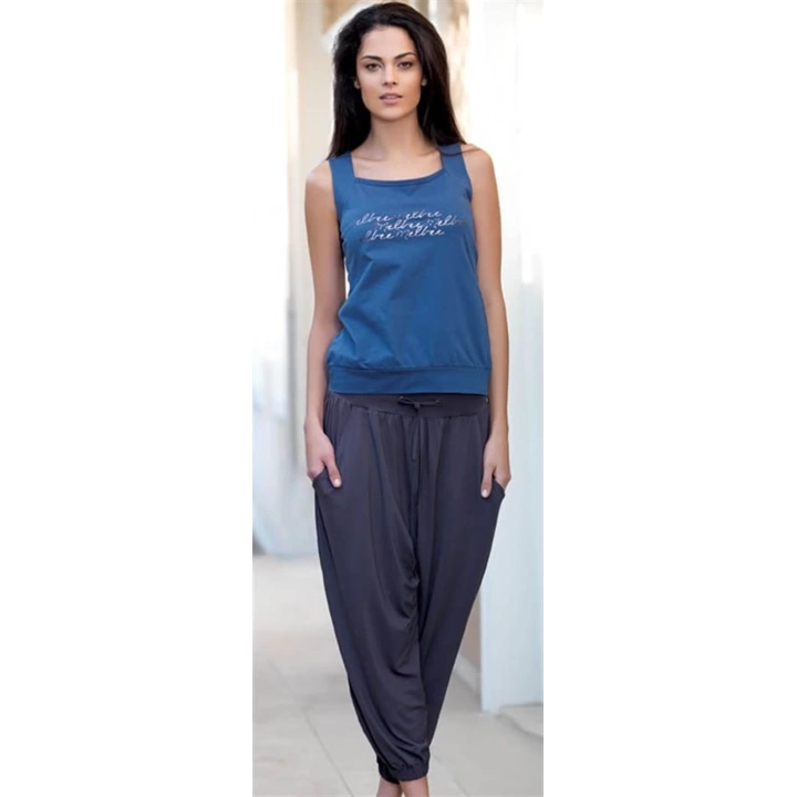Bayan Yazlık Poly Şalvarlı Pijama 21519
