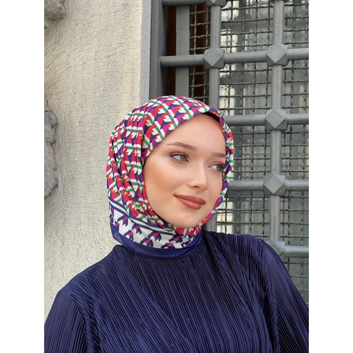 İpek Butik Geometrik Desenli Eşarp