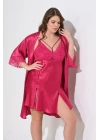 2li Vişne Sabahlık Takımı Bigsize 6212