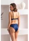 Balenli Kapsız Sütyen Ve Slip Külot Takım Lacivert (32121)
