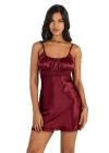 Beruflic Bordo Kısa Saten Gecelik 8208