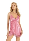Beruflic Pembe Kısa Saten Gecelik 8229