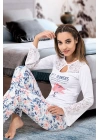 Beruflic Uzun Kol Dantelli Kadın Pijama Takım 1115