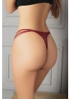 Bordo Kelebek Desen Tanga String
