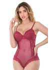 Bordo Mı Emay 176 Dantelli Body