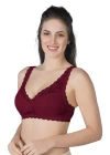 Bordo Mı Emay 188 B Pedli Dantelli Telli Toparlayıcı Sütyen